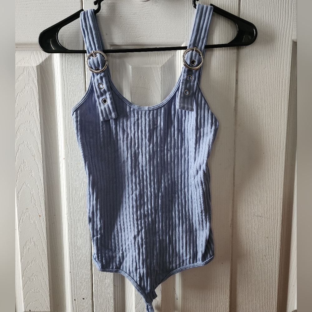 Blue Striped One Piece
